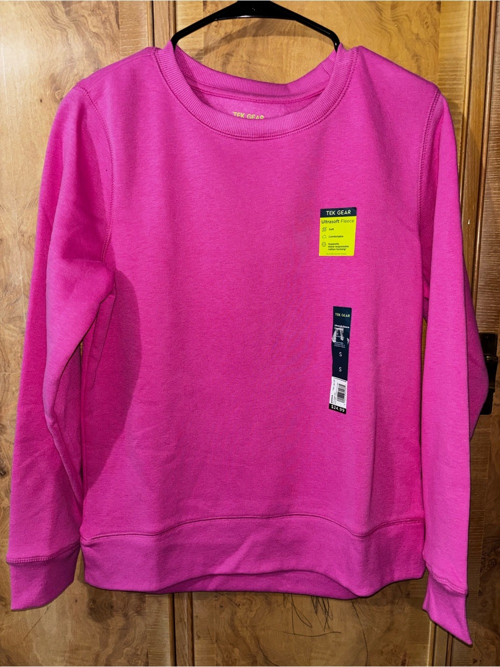 tek gear womens Bright Pink Crewneck Sweatshirt size Small